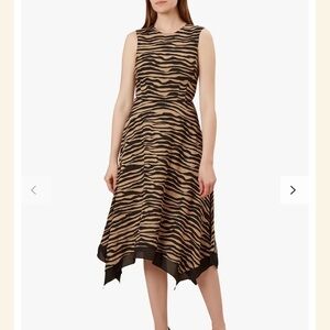 Hobbs Madeline Animal Print Dress, Black/Neutral